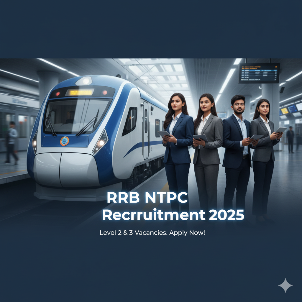 RRB NTPC Recruitment 2025 Notification for over 8,875 vacancies in Indian Railways.