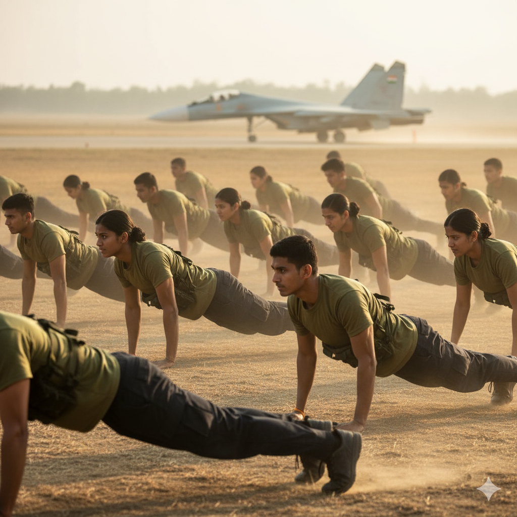 The selection process for Agniveer Vayu, including online test and physical fitness